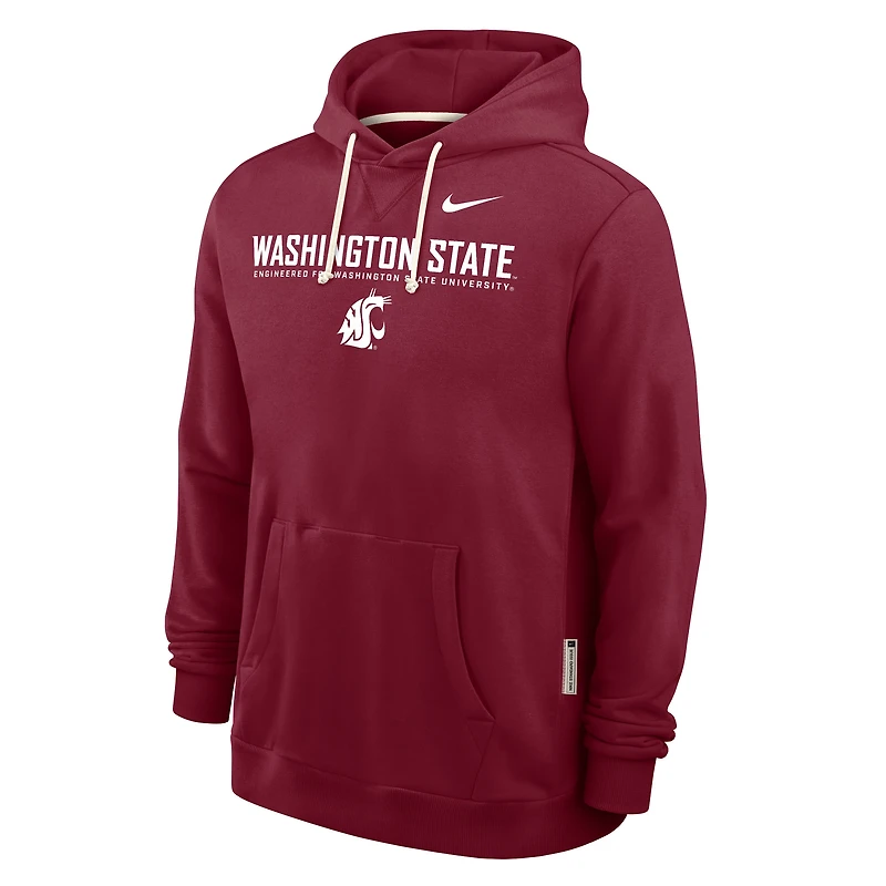 Men's Nike Crimson Washington State Cougars 2025 Sideline Standard Issue Dri-FIT Hoodie