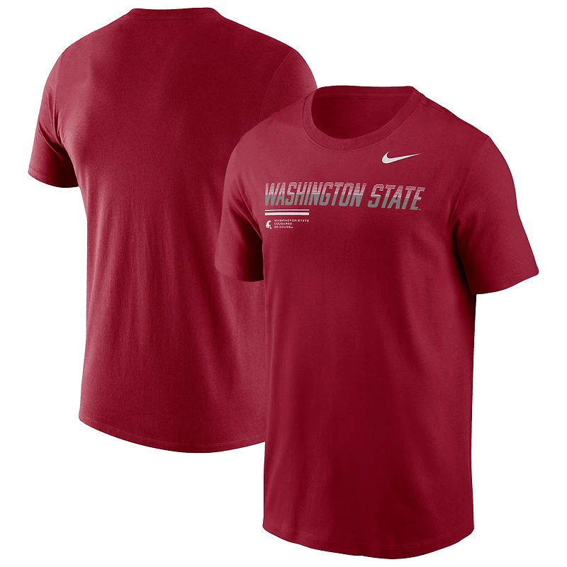 Men's Nike Crimson Washington State Cougars 2026 Sideline Wordmark Legend Dri-FIT T-Shirt