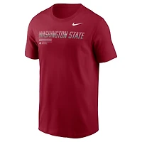 T-shirt Nike Crimson Washington State Cougars 2026 Sideline Wordmark Legend Dri-FIT pour homme