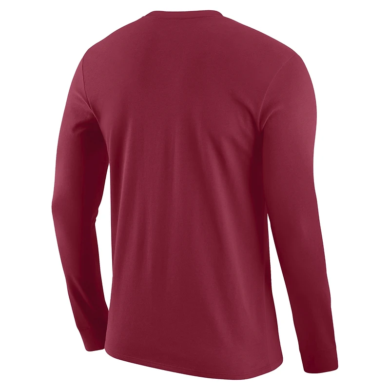 T-shirt à manches longues Nike Crimson pour homme Washington State Cougars Basketball Shootaround
