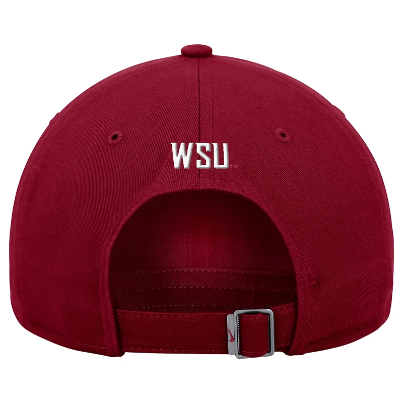 Casquette ajustable Nike Crimson Washington State Cougars Club pour homme
