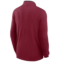 Haut Nike Crimson Washington State Cougars Coaches Courtside Basketball Victory Performance à fermeture éclair quart de tour pour homme
