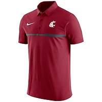 Polo de performance des entraîneurs Nike Crimson Washington State Cougars pour homme