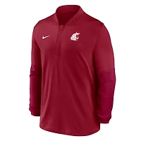 Men's Nike  Crimson Washington State Cougars Dri-FIT Half-Zip Pullover