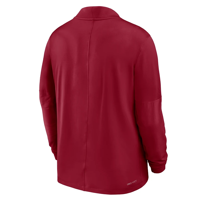 Pull Nike Crimson Washington State Cougars Dri-FIT à demi-zip pour homme