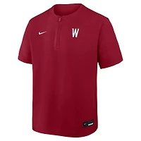 Men's Nike Crimson Washington State Cougars Dri-FIT Quarter-Zip Windshirt