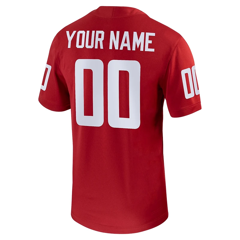 Men's Nike Crimson Washington State Cougars Football Custom Game Jersey
