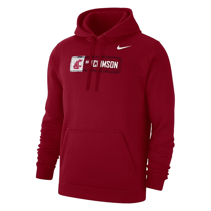 Sweat à capuche Nike Crimson Washington State Cougars pour homme