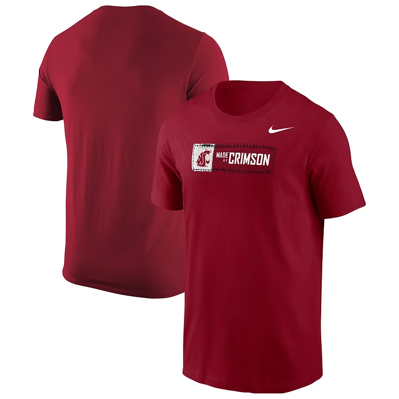Men's Nike Crimson Washington State Cougars Made of T-Shirt