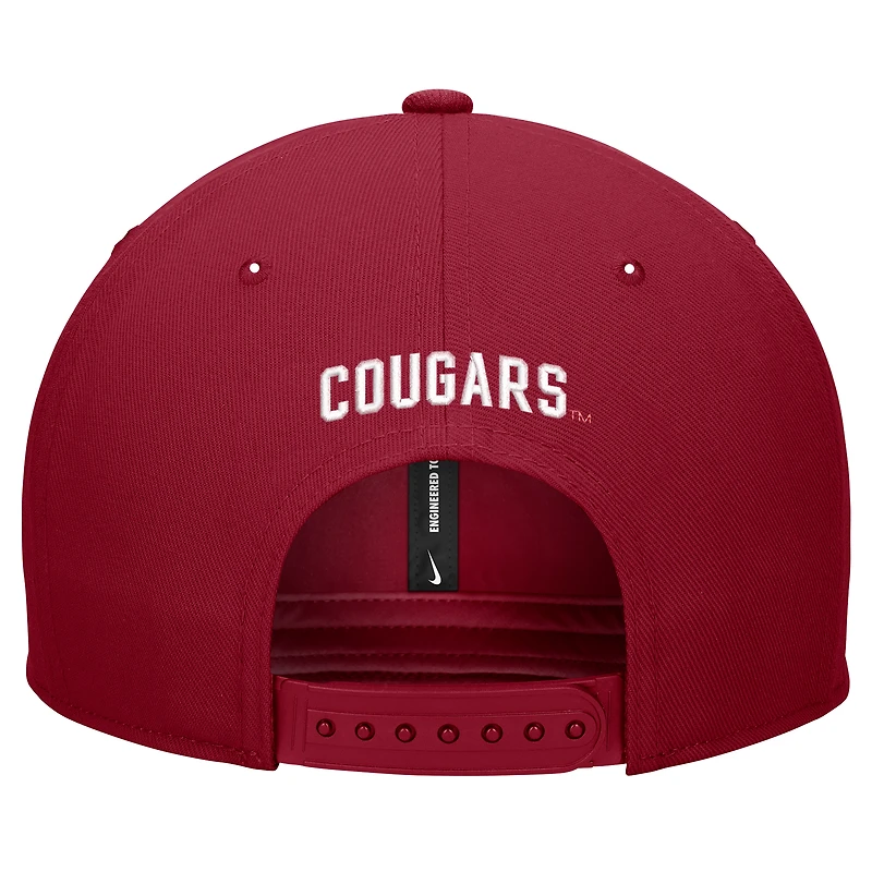 Casquette Nike Crimson Washington State Cougars Pro Snapback pour homme