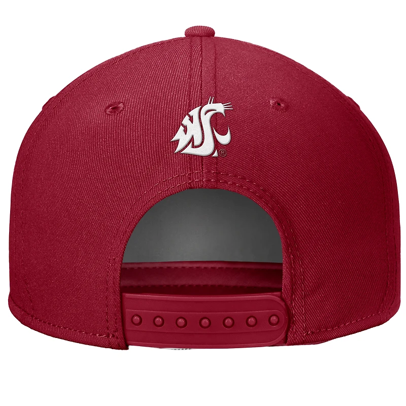 Casquette ajustable Nike Crimson Washington State Cougars Rise pour homme
