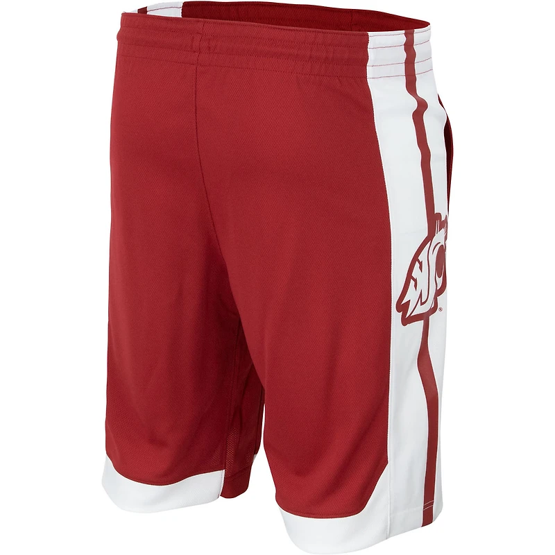 Nike Crimson Washington State Cougars Team Logo Replica Short de basket-ball pour homme