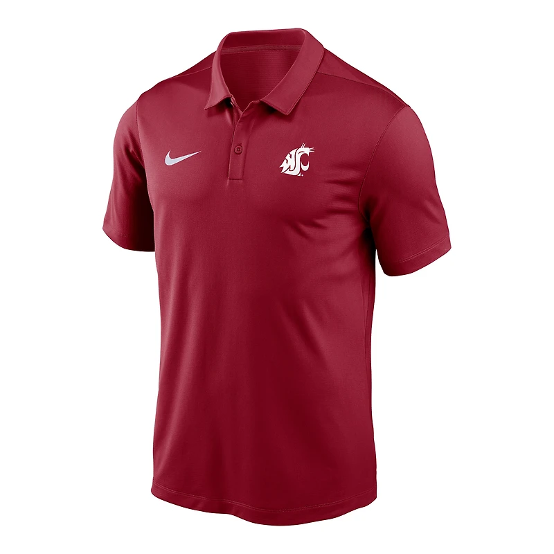 Polo Nike Victory Solid Performance pour homme, couleur cramoisie, Washington State Cougars
