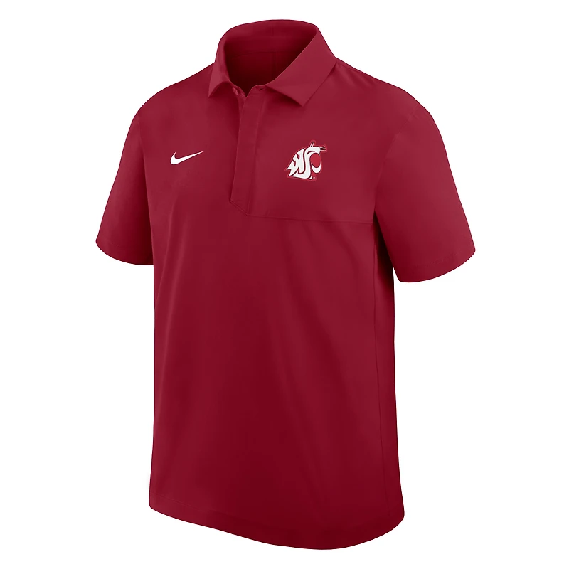 Men's Nike Crimson Washington State Cougars Woven Polo