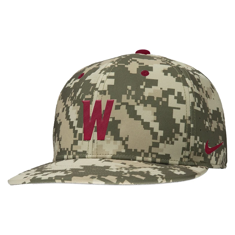 Men's Nike Digital Camo Washington State Cougars On-Field Baseball Performance Fitted Hat