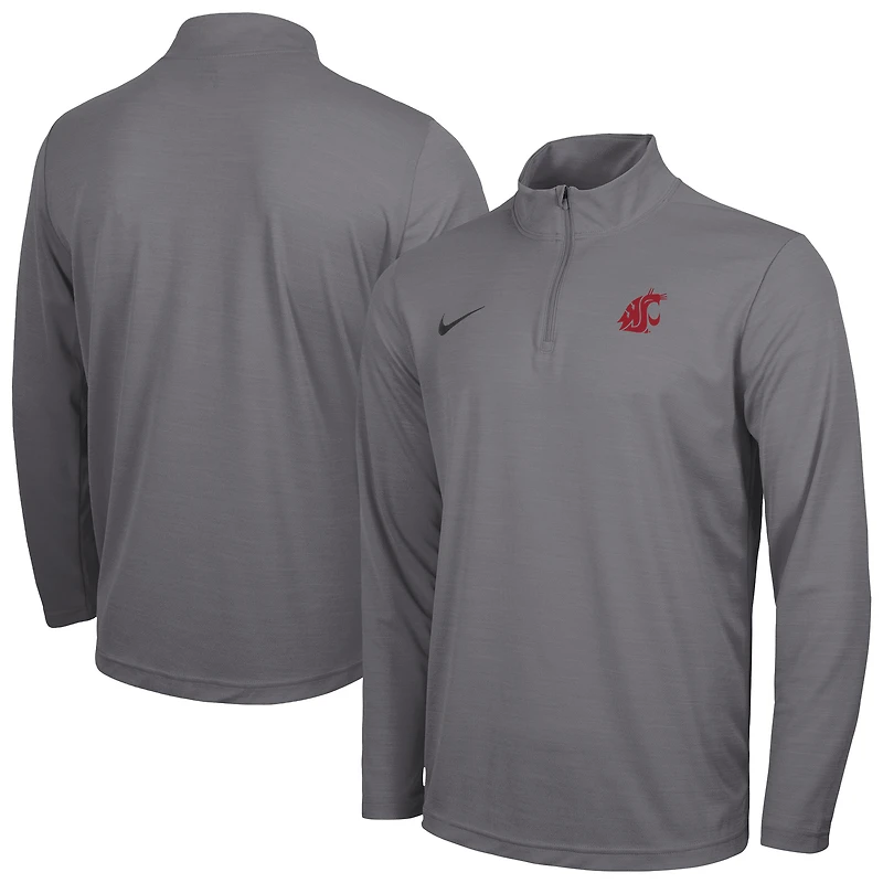 Pull Nike gris Washington State Cougars Intensity Performance à quart de zip pour homme