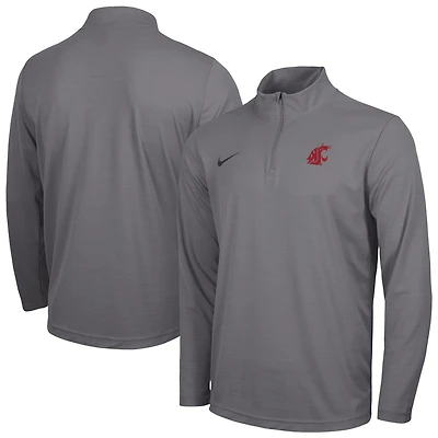 Pull Nike gris Washington State Cougars Intensity Performance à quart de zip pour homme