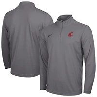 Pull Nike gris Washington State Cougars Intensity Performance à quart de zip pour homme