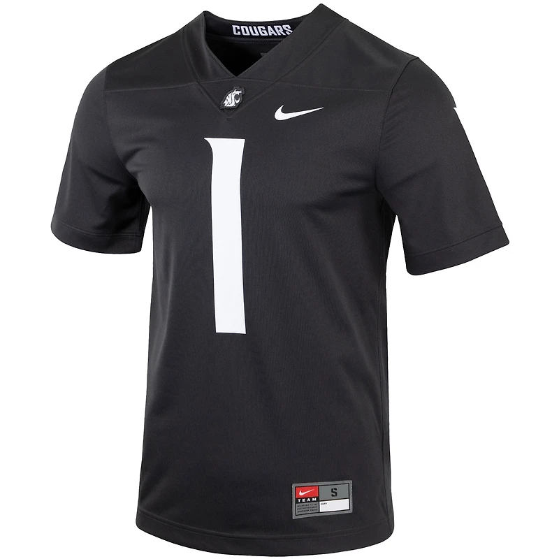 Maillot de football intouchable Nike #1 Charcoal Washington State Cougars pour homme