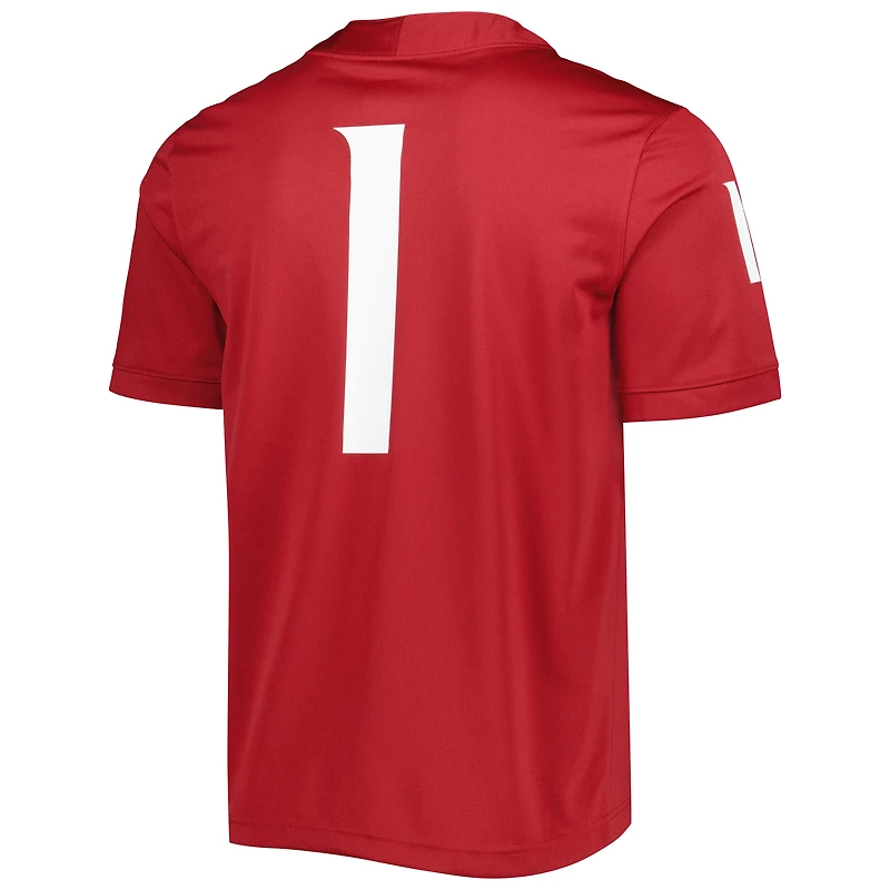 Men's Nike #1 Crimson Washington State Cougars Untouchable Football Jersey