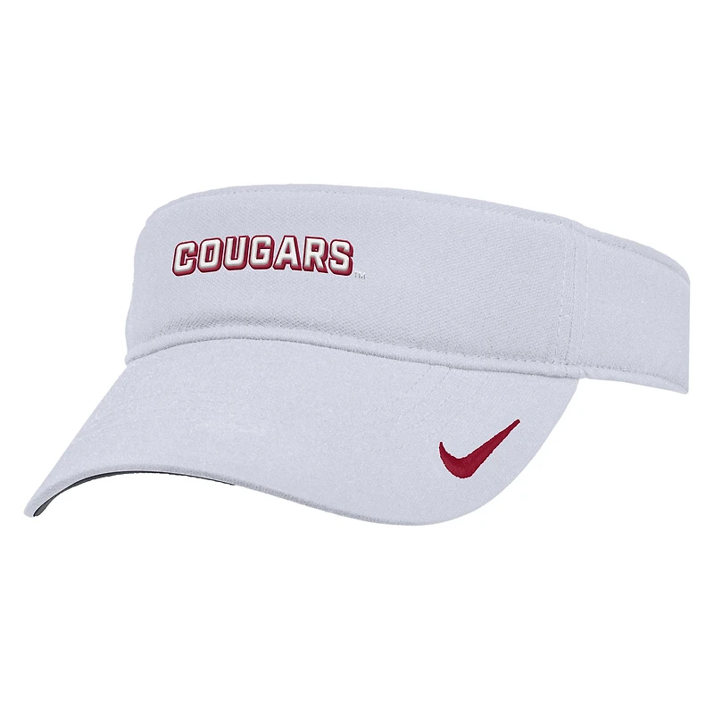 Visière ajustable Nike blanche Washington State Cougars 2025 On-Field Ace Performance pour homme