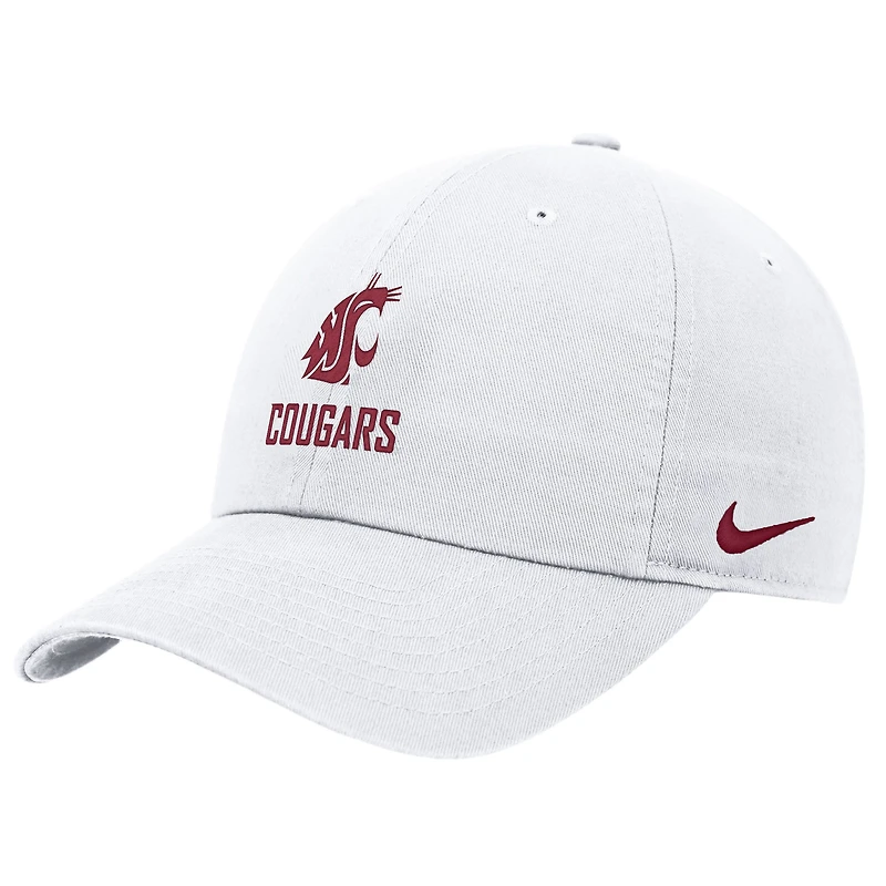 Men's Nike White Washington State Cougars 2025 On-Field Club Adjustable Hat