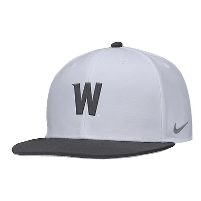 Men's Nike White Washington State Cougars On-Field Baseball Performance Fitted Hat