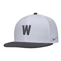 Men's Nike White Washington State Cougars On-Field Baseball Performance Fitted Hat