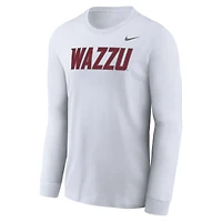 Men's Nike White Washington State Cougars Wazzu Dri-FIT Long Sleeve T-Shirt