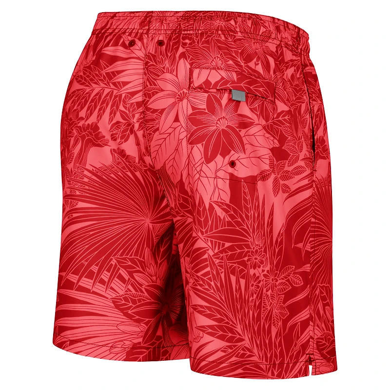 Men's Tommy Bahama Crimson Washington State Cougars Santiago Palms Board Shorts