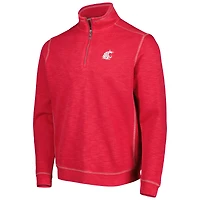 Tommy Bahama Crimson Washington State Cougars Sport Tobago Bay Tri-Blend Mock Neck Half-Zip Jacket