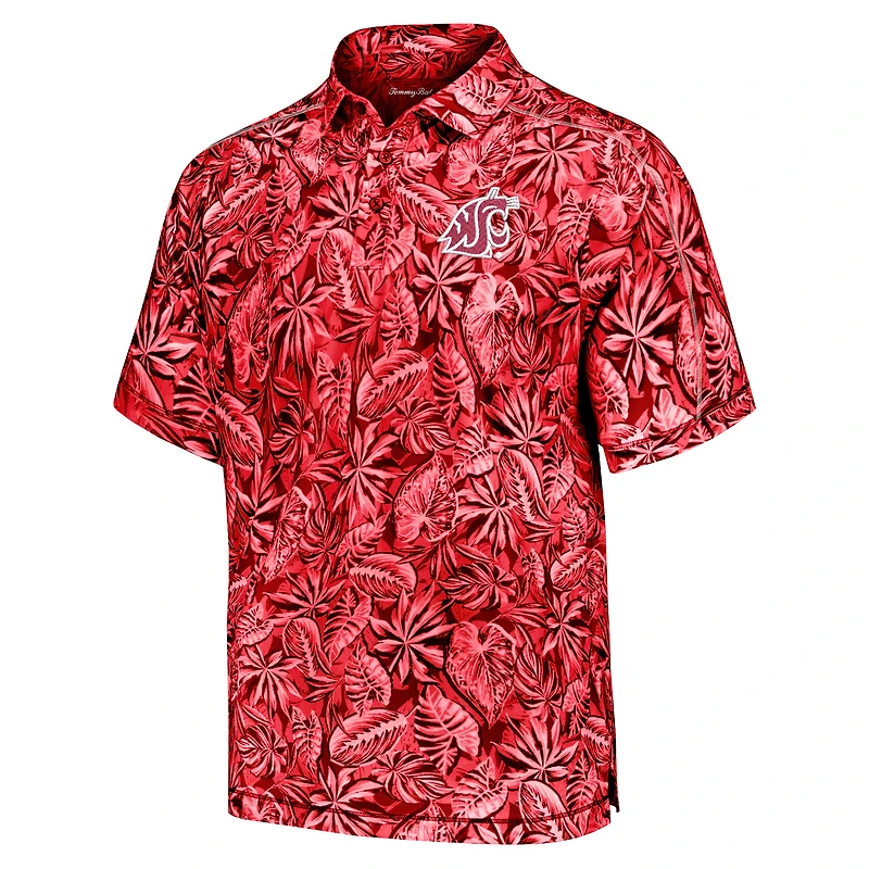 Polo Tommy Bahama Crimson Washington State Cougars Tropical Score IslandZone pour hommes