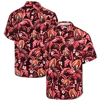 Chemise boutonnée pour homme Tommy Bahama Crimson Washington State Cougars Veracruz Cay First Down Blooms