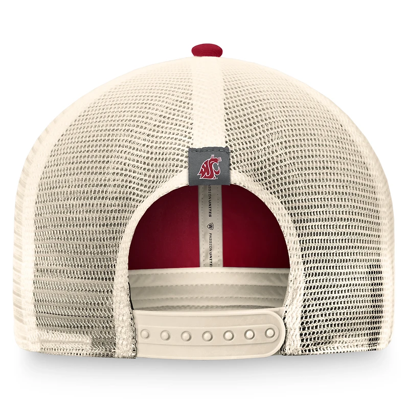 Men's Top of the World Crimson Washington State Cougars Refined Trucker Adjustable Hat