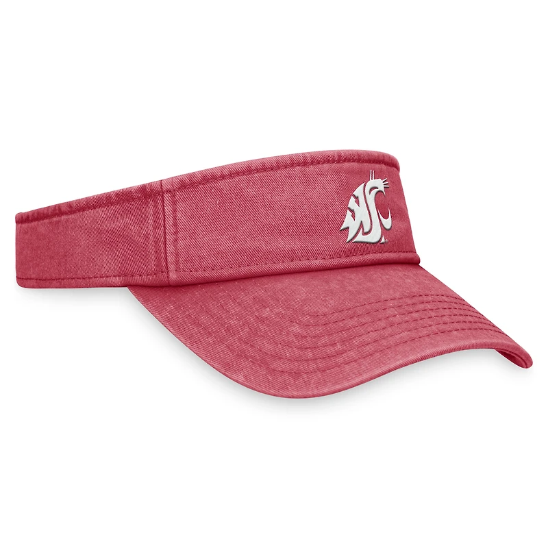 Men's Top of the World  Crimson Washington State Cougars Terry Adjustable Visor