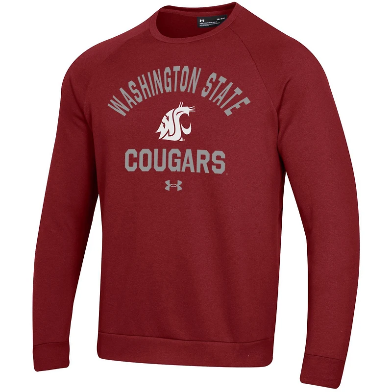 Sweat-shirt en polaire Under Armour Crimson Washington State Cougars All Day pour homme