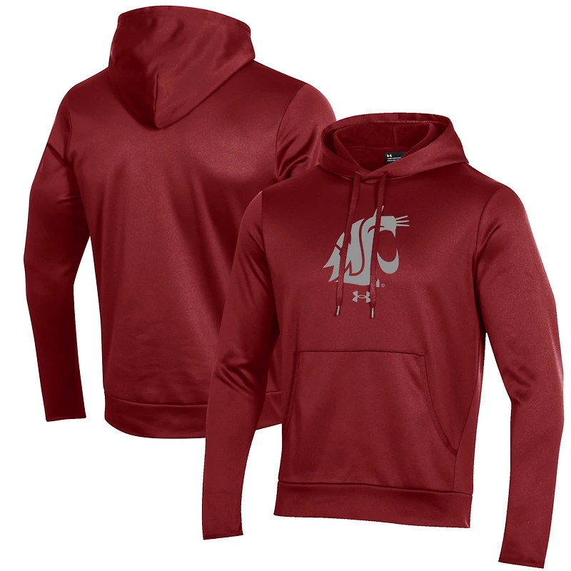 Sweat à capuche en polaire performant avec logo et inscription Crimson Washington State Cougars pour homme