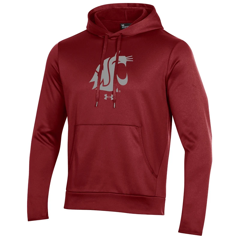 Sweat à capuche en polaire performant avec logo et inscription Crimson Washington State Cougars pour homme