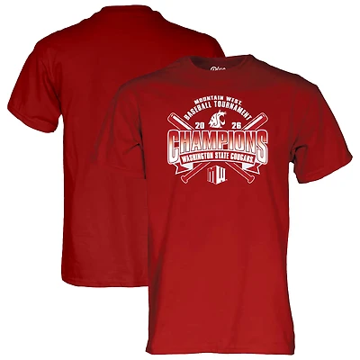 Unisex Blue 84 Crimson Washington State Cougars 2026 Mountain West Baseball Tournament Champions T-Shirt