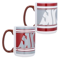 Ensemble de 2 tasses Washington State Cougars 15 oz (44 cl) Domicile et Extérieur