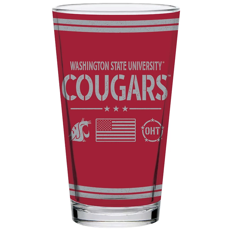 Washington State Cougars 16oz. OHT Military Appreciation Pint Glass