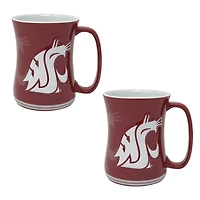 Washington State Cougars 16oz. Sculpted Barista Mug Two-Pack