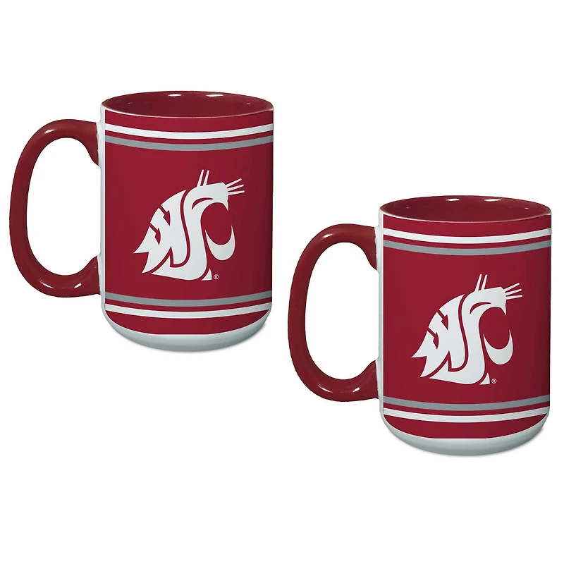Lot de deux tasses pour anciens élèves des Cougars de l'État de Washington