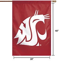 WinCraft Washington State Cougars 28 "x 40" Big Logo Bannière verticale simple face