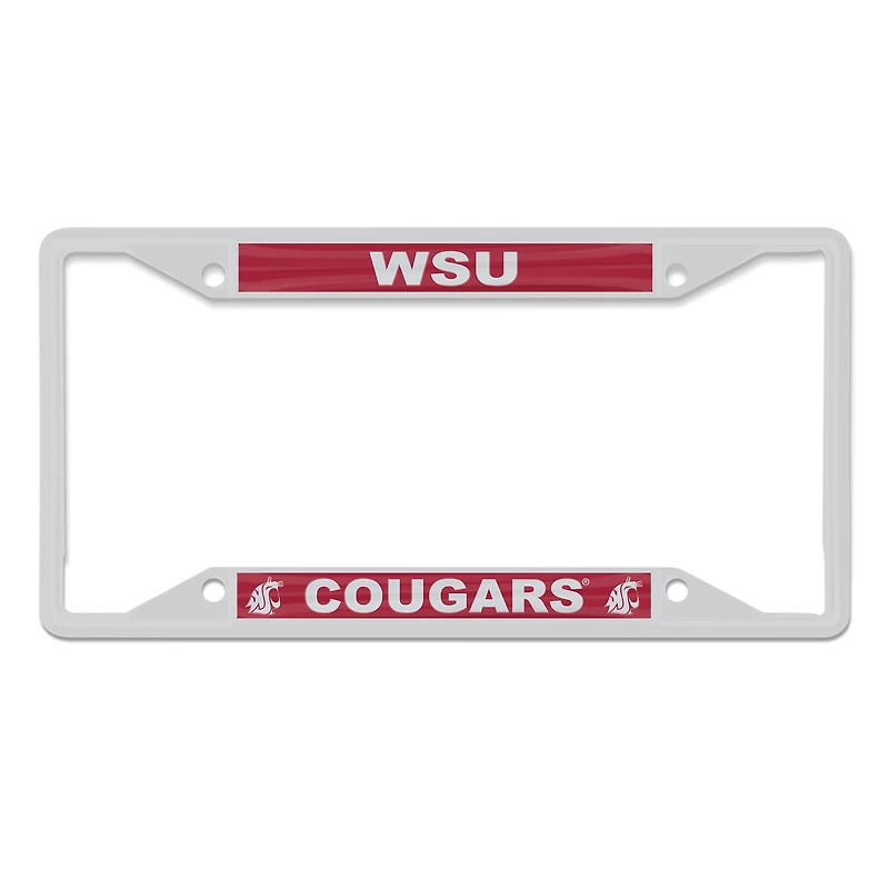 WinCraft Washington State Cougars Cadre de plaque d'immatriculation couleur chrome