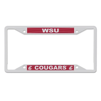 WinCraft Washington State Cougars Cadre de plaque d'immatriculation couleur chrome