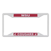 WinCraft Washington State Cougars Cadre de plaque d'immatriculation couleur chrome