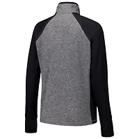 Women's Black/Heather Gray Washington State Cougars Finalist Raglan Quarter-Zip Jacket