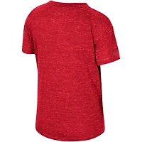 Women's Colosseum Crimson Washington State Cougars Finalists Tie-Front T-Shirt