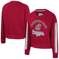 Sweat-shirt Honeymoon pour femme Colosseum Crimson Washington State Cougars